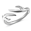 925 sterling silver women deer reindeer antler ring adjustable size 4.5-6.5
