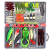94 pcs Lure kit Fishing Lures Hard Bait Soft Bait Spoons Minnow Pencil Popper Vibration / VIB lifelike Bass Trout Pike Sea Fishing Lure Fishing Freshwater and Saltwater miniinthebox