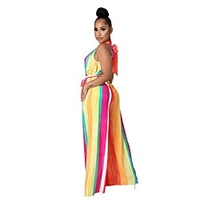 9456 european and american cross-border new style contrasting casual wide-leg women