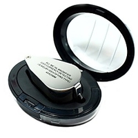 9890 Portable Mini 40 x Loupe Magnifier Magnifying Triplet Jewelers Eye Glass Jewelry Diamond with Ultraviolet Light LED Lamp miniinthebox