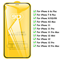 9D Full Cover Tempered Glass For iPhone 12 11 Pro Max 12 Mini Protective Films For iPhone 12 11 X XS MAX XR SE 2020 8 7 6 Plus 5 se Full Cover Screen Protector Tempered Glass miniinthebox