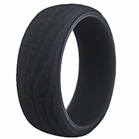 9mm retro vintage silicone rubber wedding band classical excersie band ring (grey,  14)