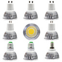 9pcs 12 W LED Spotlight 300 lm E14 E27 GU10 GU5.3 1 LED Beads COB Home Store Lighting Source Warm White White 85-265 V