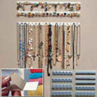 9Pcs Adhesive Jewelry Hooks Wall Mount Storage Holder Organizer Display Stand