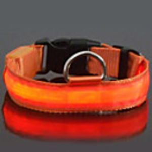 9Protecollar - Adjustable Night Safety Wide Dog Collar with LED Lights (Assorted Colors)