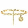 a initial anklet for women cuban ankle bracelet with letter gold alphabet initial anklet for girls
