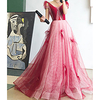 A-Line Beautiful Back Elegant Engagement Formal Evening Dress V Neck Sleeveless Court Train Tulle with Pleats Ruched Beading 2020 miniinthebox