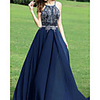 A-Line Beautiful Back Floral Engagement Prom Dress Spaghetti Strap Sleeveless Sweep / Brush Train Chiffon with Appliques 2020
