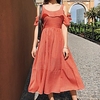 A-Line Beautiful Back Maxi Holiday Party Wear Dress Spaghetti Strap Sleeveless Tea Length Chiffon with Ruffles 2021 miniinthebox
