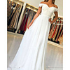 A-Line Beautiful Back Sexy Engagement Formal Evening Dress Off Shoulder Sleeveless Sweep / Brush Train Chiffon Charmeuse with Pleats 2020