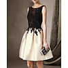 A-Line Beautiful Back Sexy Party Wear Cocktail Party Dress Illusion Neck Sleeveless Short / Mini Lace Satin with Pleats Lace Insert 2020
