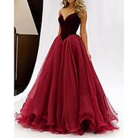 A-Line Celebrity Style Elegant Prom Formal Evening Dress V Neck Sleeveless Floor Length Velvet with Pleats 2020