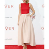 A-Line Color Block Elegant Prom Formal Evening Dress Boat Neck Sleeveless Ankle Length Satin with Pleats 2020