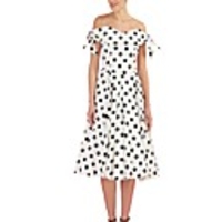 A-Line Elegant Minimalist Party Wear Cocktail Party Dress Off Shoulder Short Sleeve Tea Length Satin with Bow(s) Pleats 2020