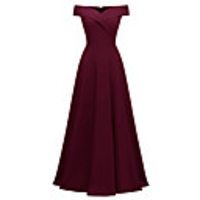A-Line Elegant Minimalist Party Wear Formal Evening Dress Off Shoulder Short Sleeve Floor Length Satin with Pleats 2020