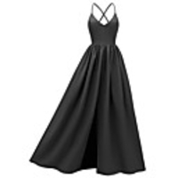 A-Line Elegant Minimalist Party Wear Formal Evening Dress Spaghetti Strap Sleeveless Floor Length Lace with Pleats 2020