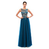 A-Line Elegant Sexy Engagement Formal Evening Dress Illusion Neck Sleeveless Floor Length Sequined with Sequin 2020
