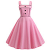A-Line Elegant Vintage Party Wear Cocktail Party Dress Spaghetti Strap Sleeveless Short / Mini Spandex with Buttons Pleats 2020