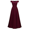 A-Line Elegant Vintage Party Wear Formal Evening Dress Off Shoulder Short Sleeve Floor Length Spandex with Pleats 2020