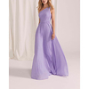 A-Line Empire Elegant Wedding Guest Formal Evening Dress One Shoulder Sleeveless Floor Length Chiffon with Pleats 2020