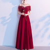 A-Line Glittering Elegant Engagement Formal Evening Dress Illusion Neck Half Sleeve Floor Length Stretch Fabric with Crystals Tassel 2021 miniinthebox