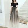 A-Line Glittering Elegant Party Wear Formal Evening Dress Off Shoulder Short Sleeve Floor Length Tulle Velvet with Sequin 2021 miniinthebox