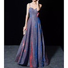 A-Line Glittering Elegant Prom Formal Evening Dress Spaghetti Strap Sleeveless Floor Length Sequined with Pleats 2020