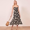 A-Line Maxi Bohemian Holiday Party Wear Dress Spaghetti Strap Sleeveless Tea Length Chiffon with Ruffles Pattern / Print 2021 miniinthebox