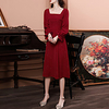 A-Line Minimalist Elegant Party Wear Cocktail Party Dress Strapless Long Sleeve Tea Length Stretch Fabric with Sleek 2021 miniinthebox