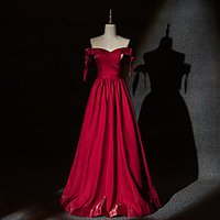A-Line Minimalist Elegant Wedding Guest Formal Evening Dress Sweetheart Neckline Short Sleeve Floor Length Satin with Bow(s) Pleats 2020 miniinthebox
