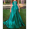 A-Line Minimalist Sexy Wedding Guest Formal Evening Dress Strapless Sleeveless Sweep / Brush Train Satin with Pleats 2020