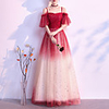 A-Line Minimalist Vintage Engagement Formal Evening Dress Spaghetti Strap Short Sleeve Floor Length Tulle with Sequin 2020