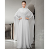 A-Line Mother of the Bride Dress Elegant High Neck Sweep / Brush Train Chiffon Lace Long Sleeve with Pleats Appliques 2020