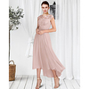 A-Line Mother of the Bride Dress Elegant Jewel Neck Ankle Length Chiffon Lace Sleeveless with Pleats Appliques 2021 miniinthebox