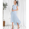 A-Line Mother of the Bride Dress Elegant Jewel Neck Floor Length Chiffon Lace Sleeveless with Pleats Appliques 2021 miniinthebox