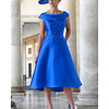 A-Line Mother of the Bride Dress Elegant Jewel Neck Knee Length Satin Sleeveless with Ruching 2020