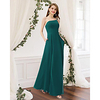A-Line One Shoulder Floor Length Chiffon Bridesmaid Dress with Pleats miniinthebox