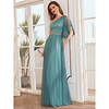 A-Line One Shoulder Floor Length Chiffon Bridesmaid Dress with Sash / Ribbon miniinthebox