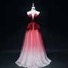 A-Line Peplum Vintage Wedding Guest Prom Dress V Neck Sleeveless Sweep / Brush Train Tulle with Pleats 2020 miniinthebox