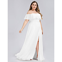 A-Line Plus Size White Holiday Valentine