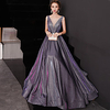 A-Line Sparkle Elegant Party Wear Prom Dress V Neck Sleeveless Floor Length Spandex with Sash / Ribbon Pleats 2021 miniinthebox