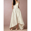 A-Line Wedding Dresses V Neck Spaghetti Strap Sweep / Brush Train Lace Satin Sleeveless Romantic with Pleats Appliques 2020