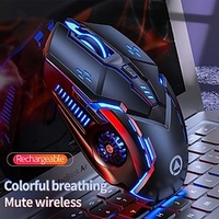 A9 Wireless 2.4G Optical Gaming Mouse RGB Breathing Light 1200-1600-2400-3200 dpi 4 Adjustable DPI Levels 6 pcs Keys 6 Programmable Keys miniinthebox
