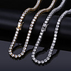 AAA Cubic Zirconia Necklace Tennis Chain Statement Trendy Fashion Hip Hop Copper Gold Silver 45.8 cm Necklace Jewelry 1pc For Anniversary Street Festival