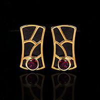 AAA Cubic Zirconia Stud Earrings Geometrical Holiday Statement Vintage European Earrings Jewelry Black For Halloween Street Vacation 1 Pair