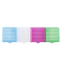 AAA/AA Plastic Case Holder Storage Box (White Purple Blue Green)
