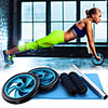 Ab Wheel Roller with Form Fit Safety Anti Slip Strength Training Muscular Bodyweight Training Abdominal Toning Steel ABS for Home Workout Gym Exercise Fitness Waist Back Leg Abdomen