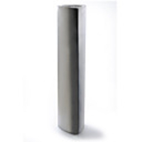 Abrasived stainless steel triangle candle holder (20cm)
