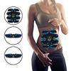 Abs Stimulator Abdominal Toning Belt EMS Abs Trainer 3 pcs Sports Exercise Fitness Workout Bodybuilding Rechargeable Electronic Wireless Muscle Toner Muscle Building Weight Loss Fat Burner For Men