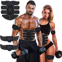 Abs Stimulator Abdominal Toning Belt EMS Abs Trainer 6 pcs Sports Gym Workout Exercise Fitness Bodybuilding Smart Electronic Muscle Toner Muscle Toning Tummy Fat Burner For Leg Abdomen Home Office miniinthebox